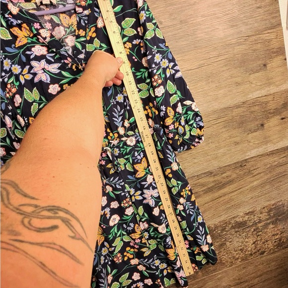 LOFT Floral Long Sleeve Dress - Picture 10 of 11